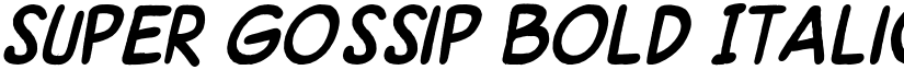 Super Gossip Bold Italic font