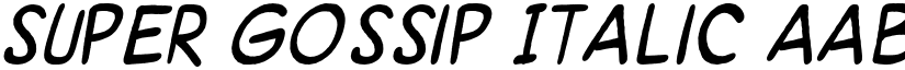 Super Gossip Italic font