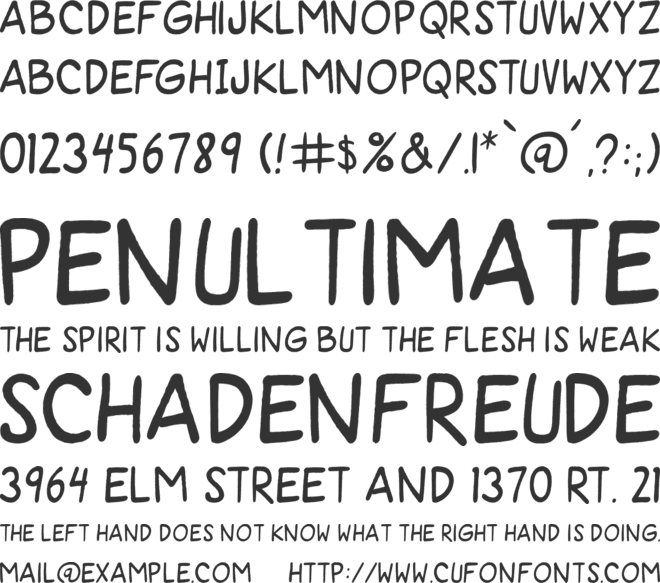 Super Gossip font preview