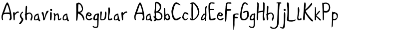Arshavina Regular font