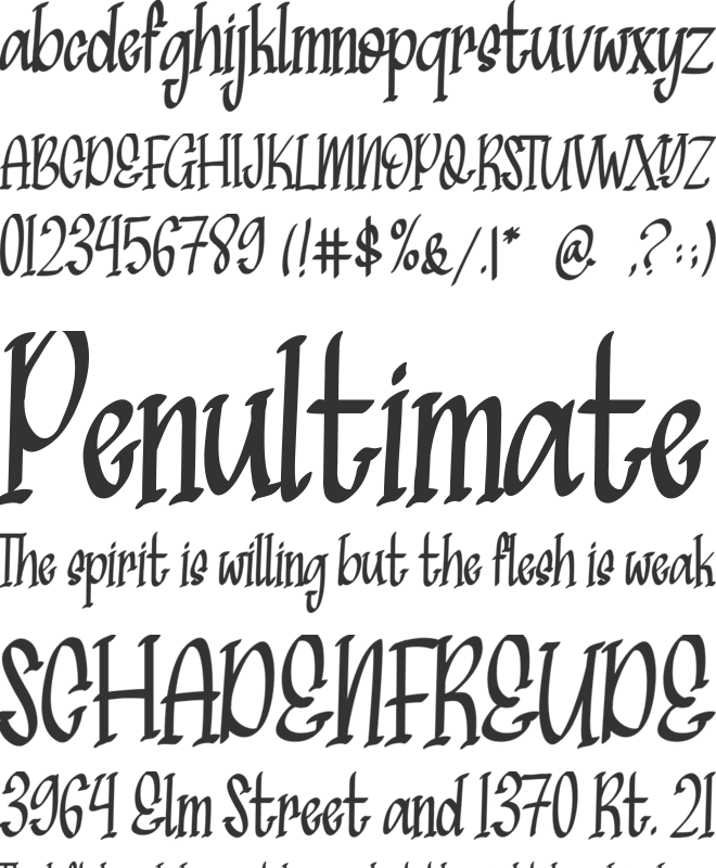 Mellorine font preview