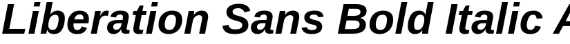Liberation Sans Bold Italic font