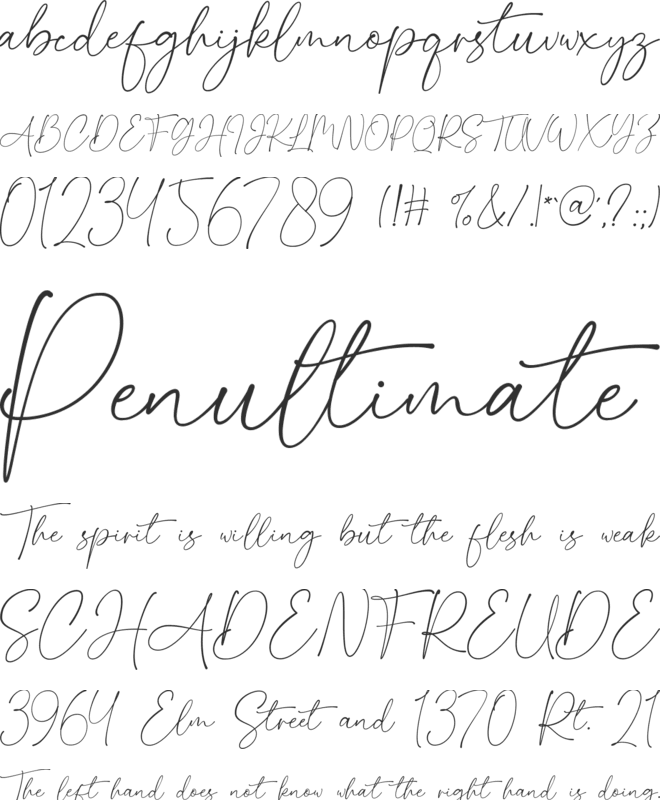 Brisely font preview