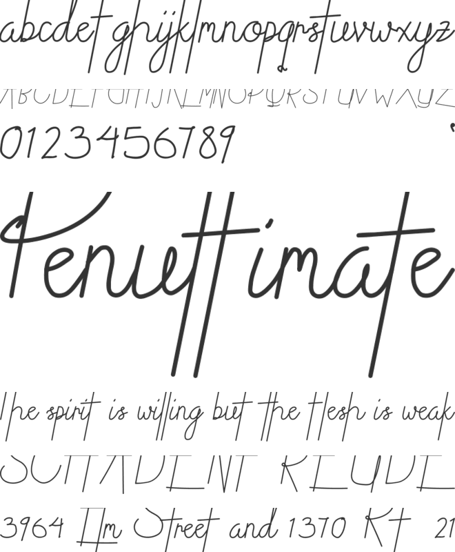 Lintang font preview