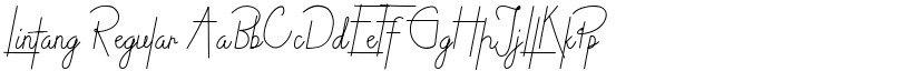 Lintang Regular font