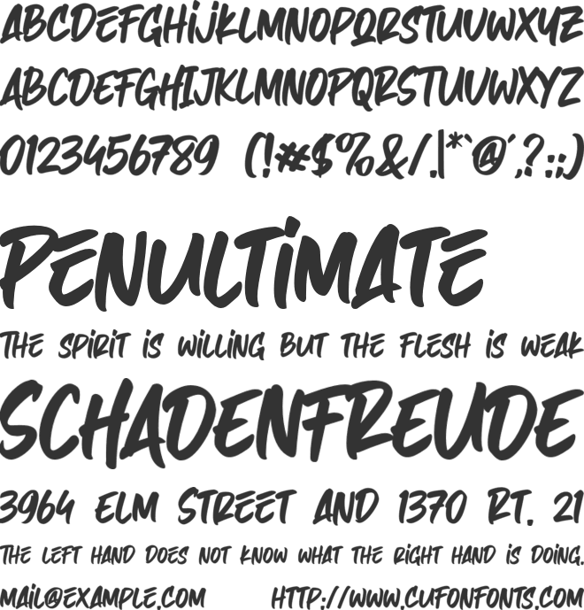 Hazard! font preview