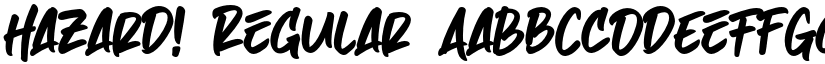 Hazard! Regular font