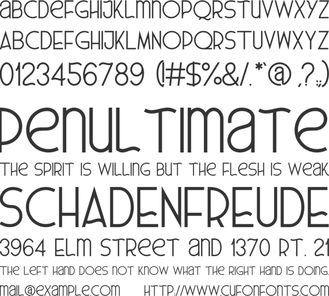 Emirose font preview