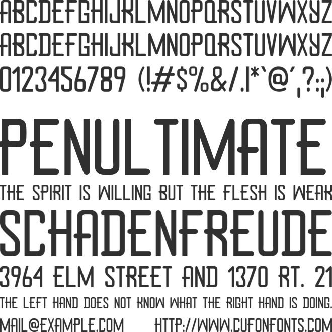 Greisy font preview