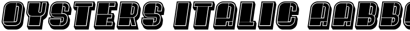 Oysters Italic font