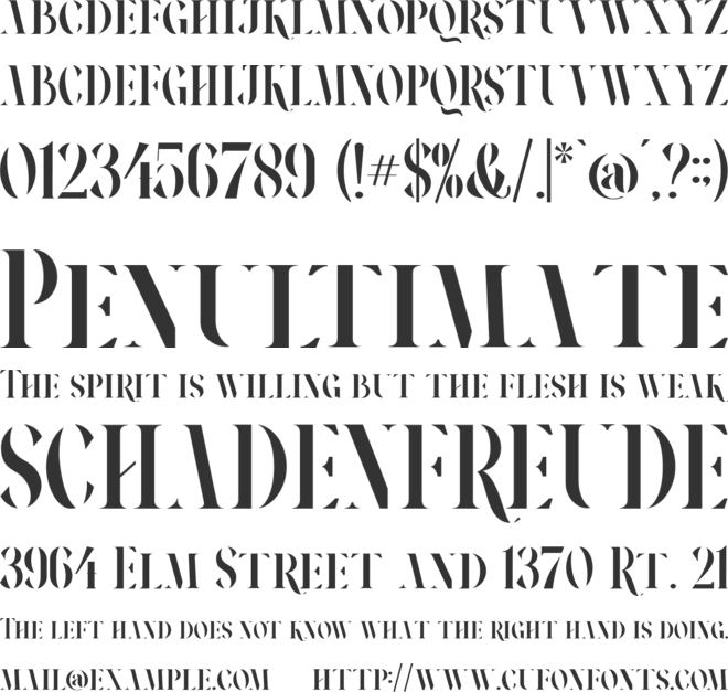 RONEOUS_Caps font preview
