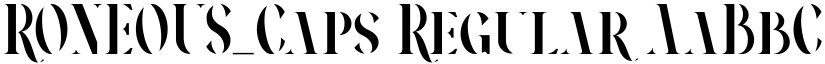 RONEOUS_Caps Regular font