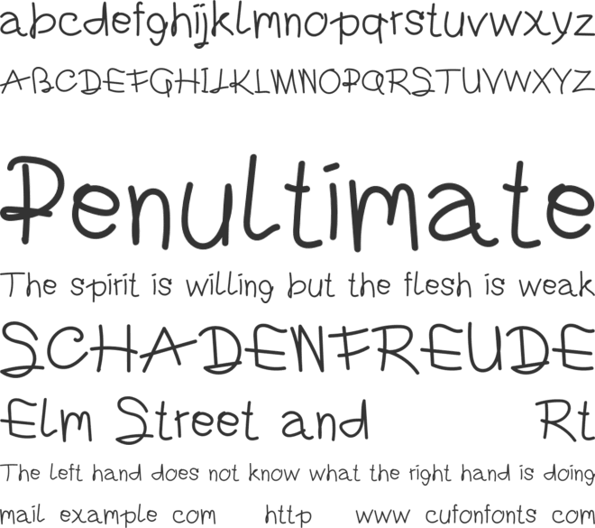 Parasit font preview