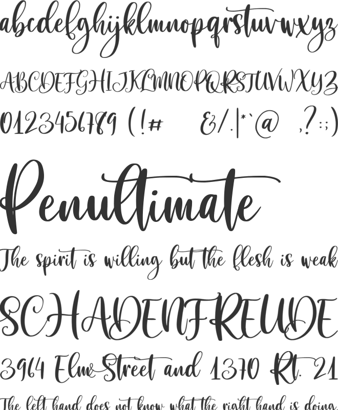 Sibertha font preview