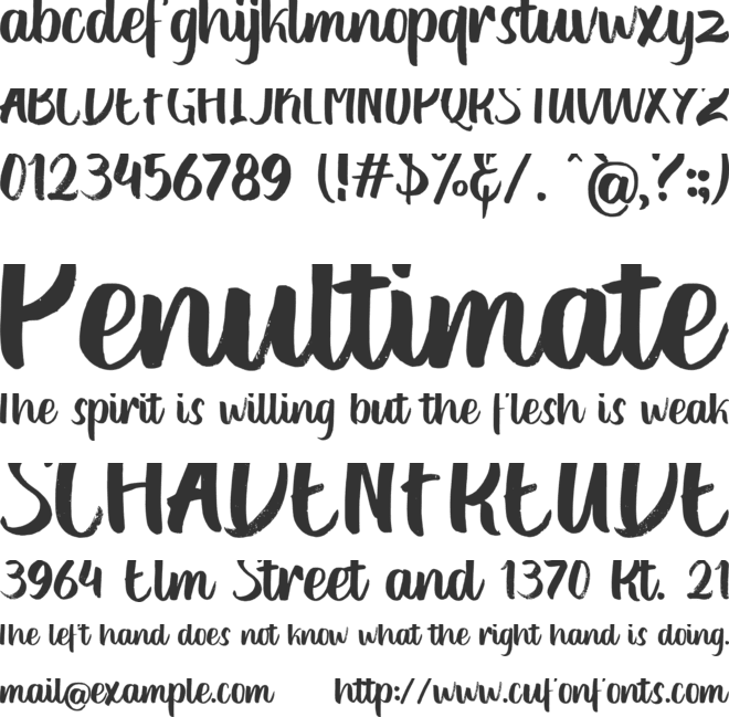 Moontells font preview