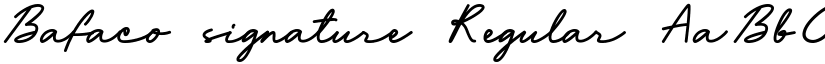 Bafaco_signature Regular font