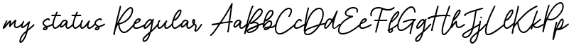 my status Regular font