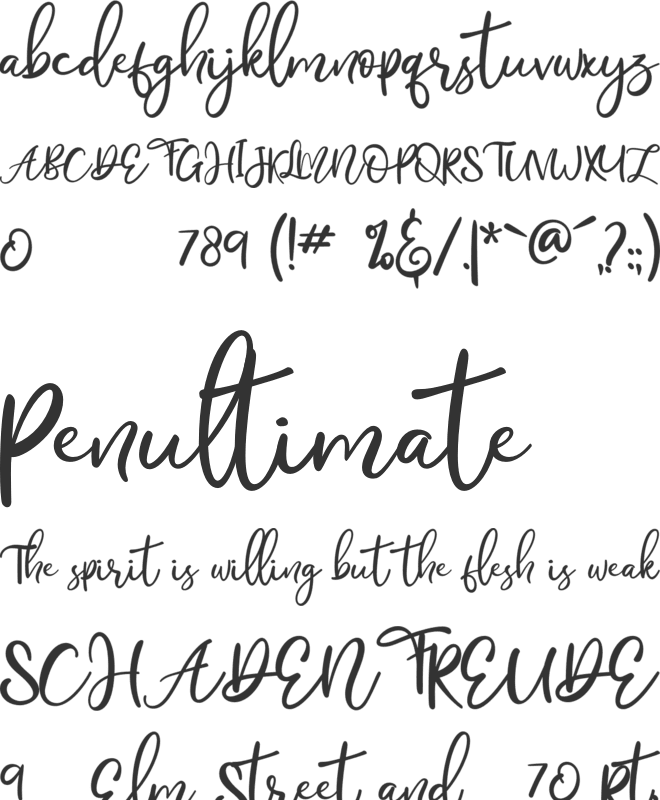 Mostly Bonny font preview