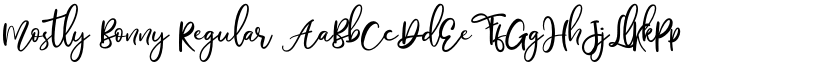 Mostly Bonny Regular font