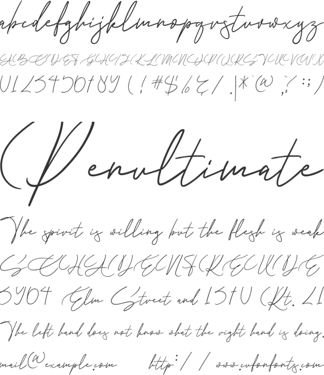Andrea Bilarosa font preview