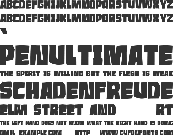 Roaring Jungle font preview