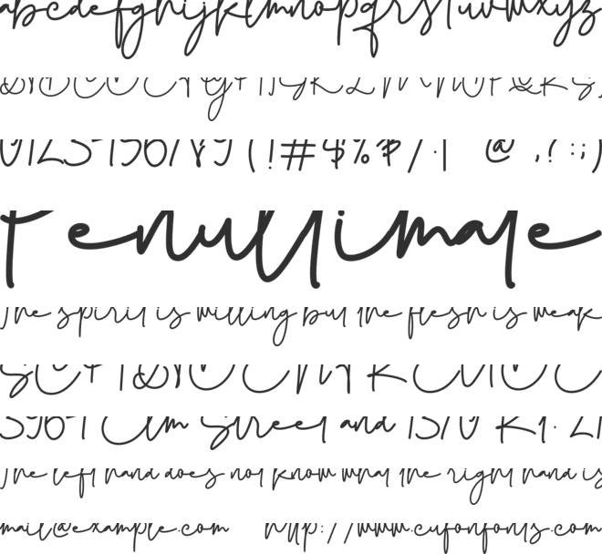 Happyland font preview