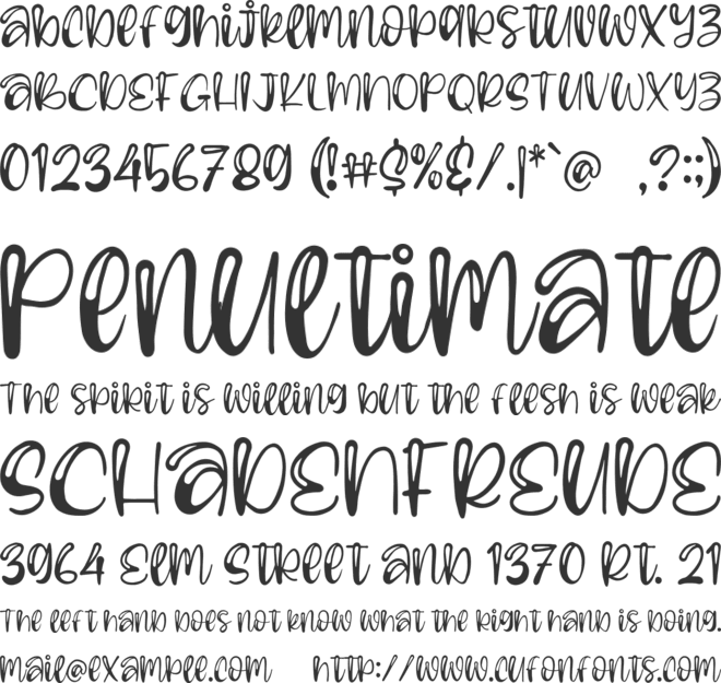 Beauty Angel font preview