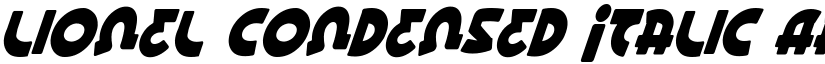 Lionel Condensed Italic font