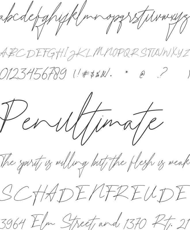 Katrina Signature font preview