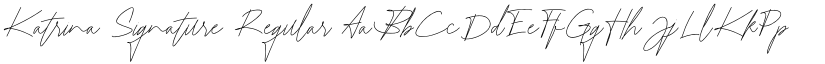 Katrina Signature Regular font