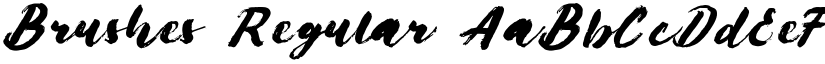 Brushes Regular font