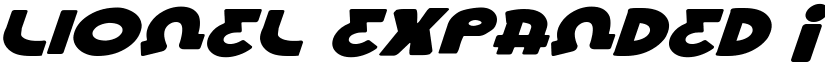 Lionel Expanded Italic font