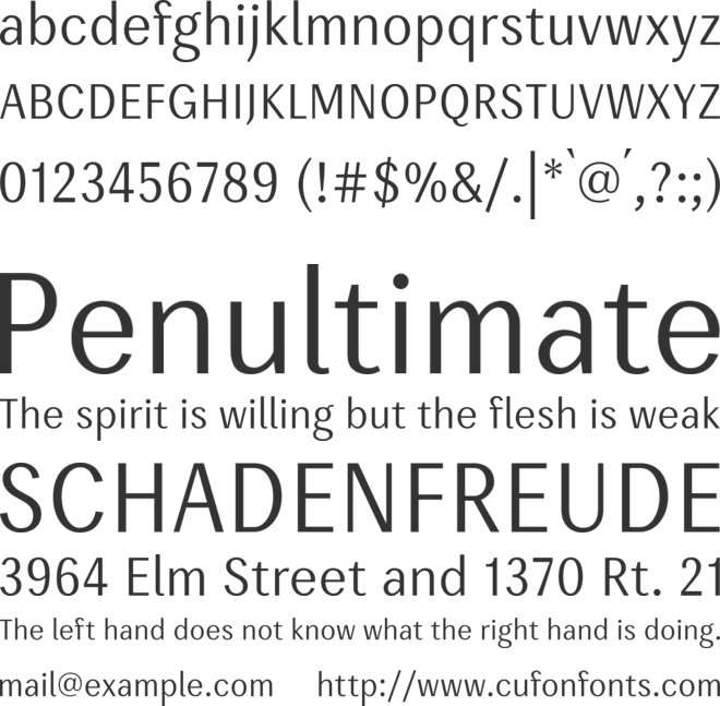 Enceladus font preview