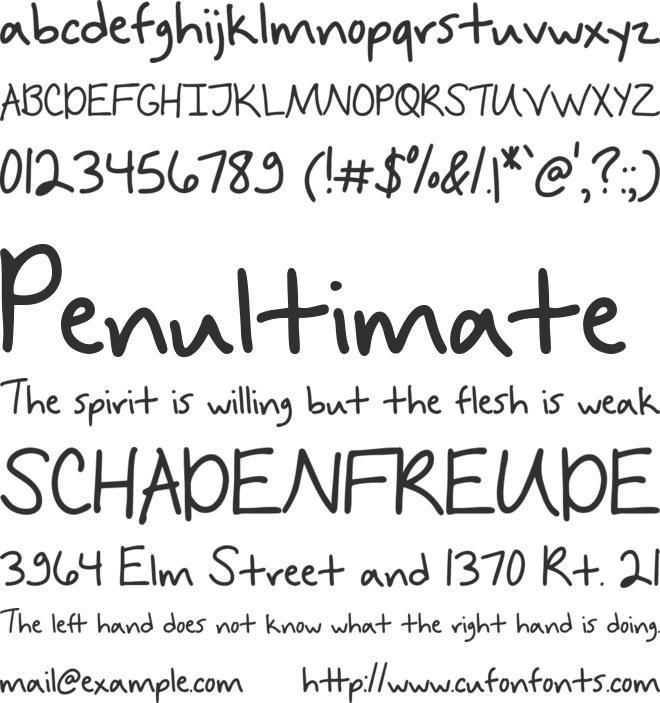 And This Happened font preview