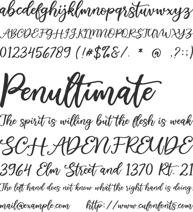 Humaira font preview