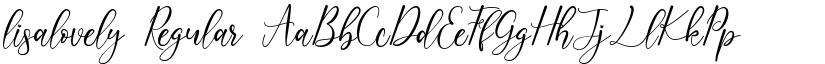 lisalovely Regular font