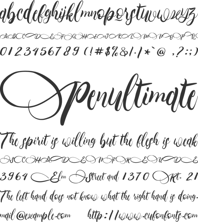 Gilberta font preview