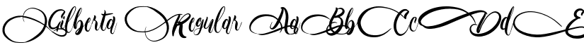 Gilberta Regular font