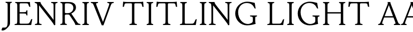 Jenriv Titling Light font