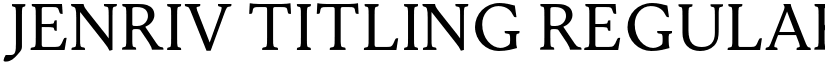 Jenriv Titling Regular font