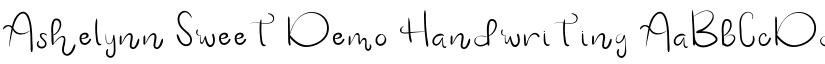 Ashelynn Sweet Demo Handwriting font
