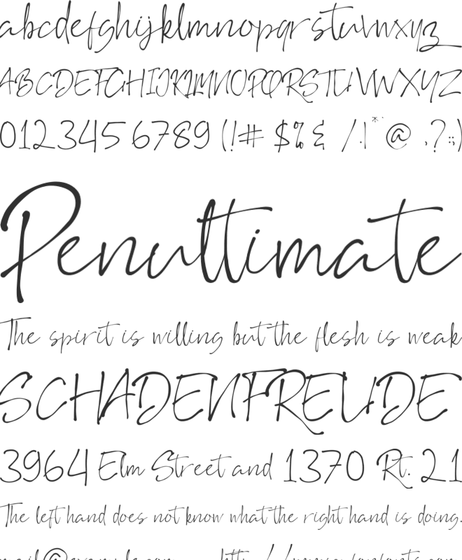 Rosseate font preview