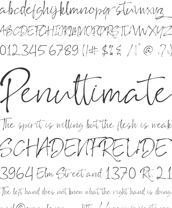 Rosseate font preview