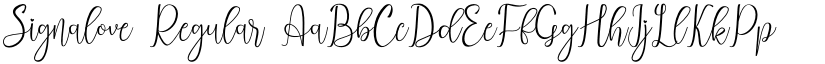 Signalove Regular font