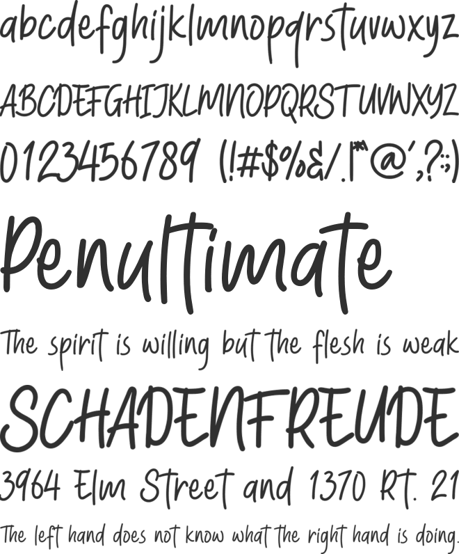 Sweeter Sandwich font preview