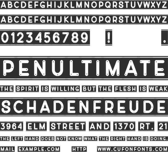 Diverplate font preview