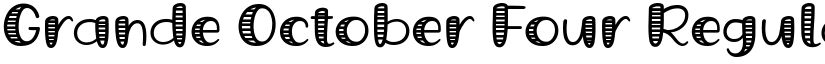 Grande October Four Regular font