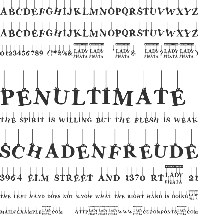 Lady Fiesta font preview