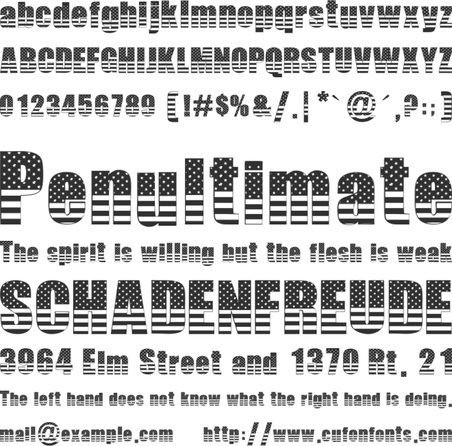 THE AMERICAN font preview