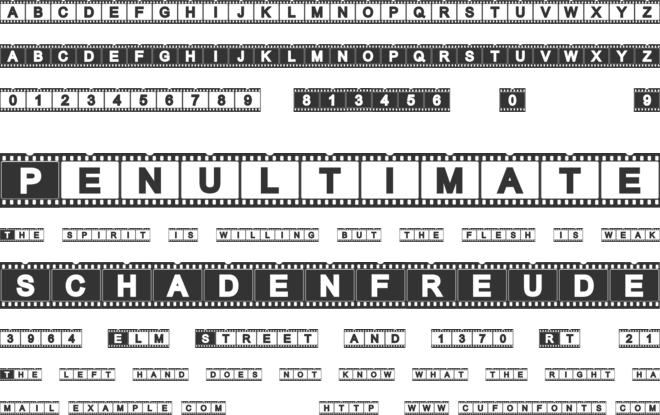 AC Filmstrip font preview